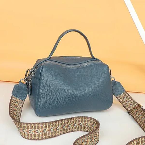 Bolsa de Ombro de Couro Retro para Mulheres, Travesseiro Crossbody, Dupla Grande Capacidade, Bolsa Feminina, Moda Meninas