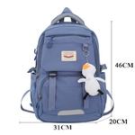 Joypessimie-Mochila escolar para meninas e meninos, mochila laptop preta para amantes da moda, mochila para mulheres, bolsa de viagem para homens