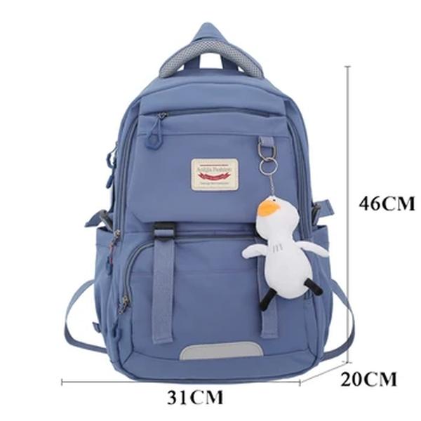 Joypessimie-Mochila escolar para meninas e meninos, mochila laptop preta para amantes da moda, mochila para mulheres, bolsa de viagem para homens