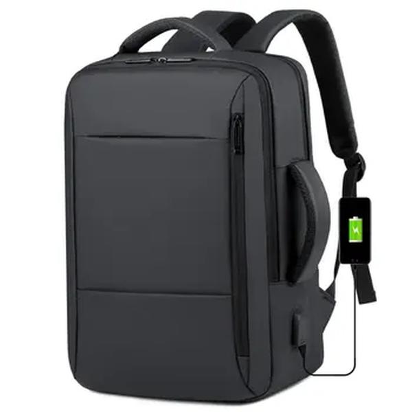 Mochila impermeável de grande capacidade para homens Carregamento USB Bagpack para laptop masculino Mochila de viagem de negócios