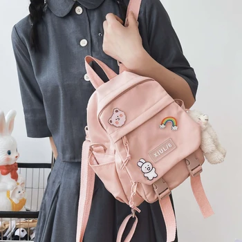 Nova moda feminina mochila multifuncional bonito bolsa feminina clássico saco de escola de náilon para menina doce mochila de viagem para mulher