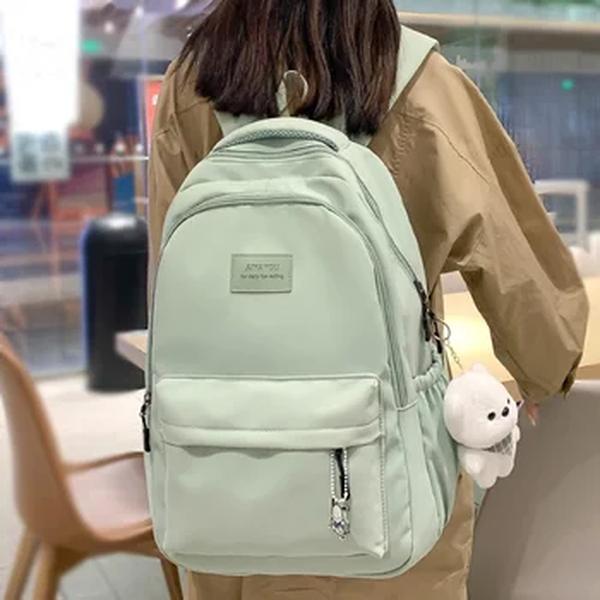 Mochila de faculdade impermeável de alta capacidade para meninas, bolsa de livro de viagem fofa, bolsa para laptop feminina, senhora, moda, nova