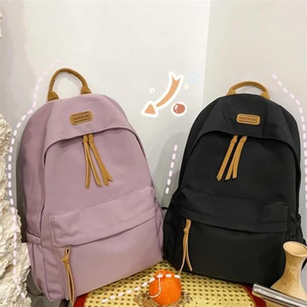 Mochila de Nylon impermeável para as Mulheres, Saco de Escola Ins Grande Capacidade Coreano Mochila de Cor Sólida, Sacos de Viagem Feminina, Novo