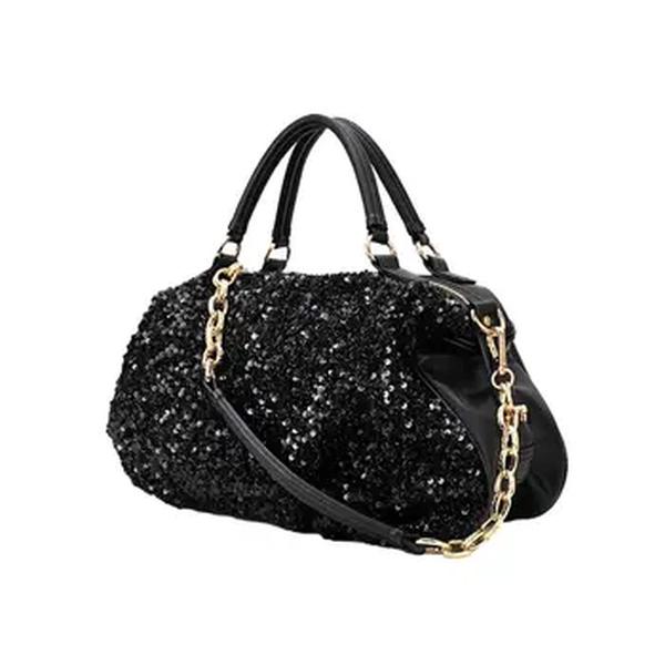 Bolsa Hobo de couro com lantejoulas para mulheres, bolsas tiracolo de ombro feminino, bolsa de travesseiro casual selvagem, nova