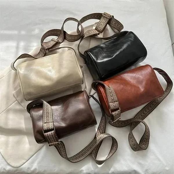 Bolsa de ombro vintage para mulheres, alça larga, bolsa crossbody, bolsa de mensageiro retro, bolsa feminina, bolsas, bolsa de moda