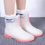 Botas de chuva transparentes para mulheres, resistente ao desgaste ao ar livre, sapatos impermeáveis para senhora, moda feminina, verão, novo