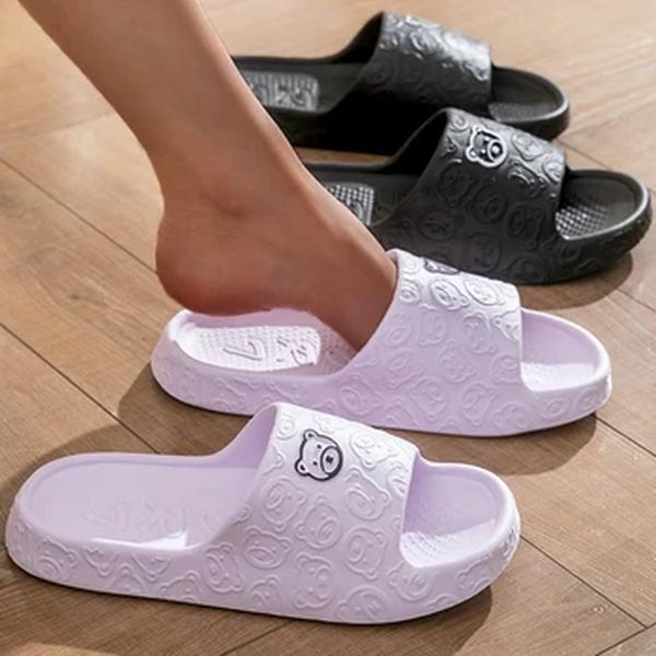 Slides planos antiderrapantes para homens e mulheres, chinelos casuais femininos, chinelos internos para casa, sandálias femininas de verão, moda feminina, seabeach fino e fino