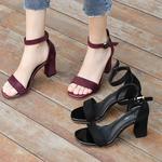 Sandálias femininas de salto médio alto, elegantes sapatos de casamento, sandálias de noiva, fivela ao ar livre, plus size 34-40, moda verão, 2022