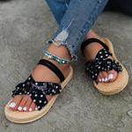 Anti Slip Lace Strap Sandals para mulheres, Salto plano resistente ao desgaste, Tendência da moda