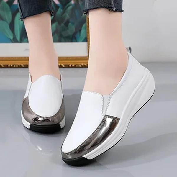 Nova moda feminina chunky tênis deslizamento em mocassins mãe sapatos de caminhada ao ar livre sapatos casuais tamanho 35-40 sapatos de plataforma