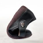 Flats rimocy-fundo macio para mulheres, sapatos casuais, couro PU confortável, boca rasa, alça de tornozelo preta, mãe, novo, 2024