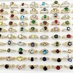 Zircon Rhinestone Finger Rings para mulheres, Big Jewelry, Mix Style, Decoração do casamento, Girl Party Gifts, Fábrica Atacado, Novo, 20Pcs, Lote