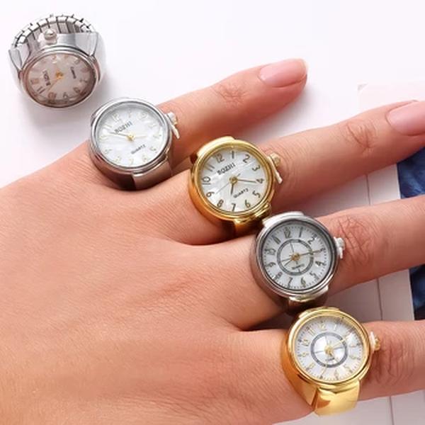 SNQP-Unisex Quartz Rings para Casais, Finger Watches, Real Party Jewelry, Fashion Gift