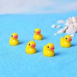 Mini bonito Resina Tiny Duck Figuras, pequenos patos de plástico, estátuas em miniatura Decoração, Black-Eyed Ornamento, Lovely, 50pcs