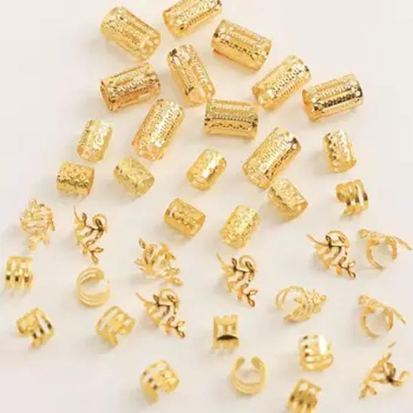 Dreadlocks Beads para Trança De Cabelo, Anéis Mistos Set, Clipes, Dread Locks, Punhos De Trança, Decoração, Acessórios, 40Pcs por Conjunto