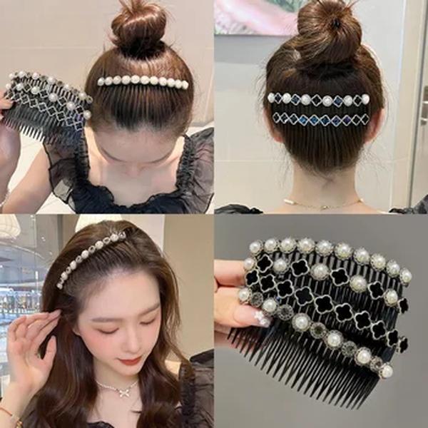 Flores De Cristal Pente Franja Clipe De Cabelo para As Mulheres, Trança Quebrada Hairpin, Inserido Pente De Pressão Pin, Meninas Acessórios De Cabelo Jóias