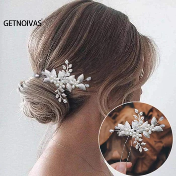 Casamento cabelo pentes para mulheres, forma de U, pérola cabelo clipes, cabeça ornamentos, nupcial headpiece, penteado design ferramentas, jóias acessórios