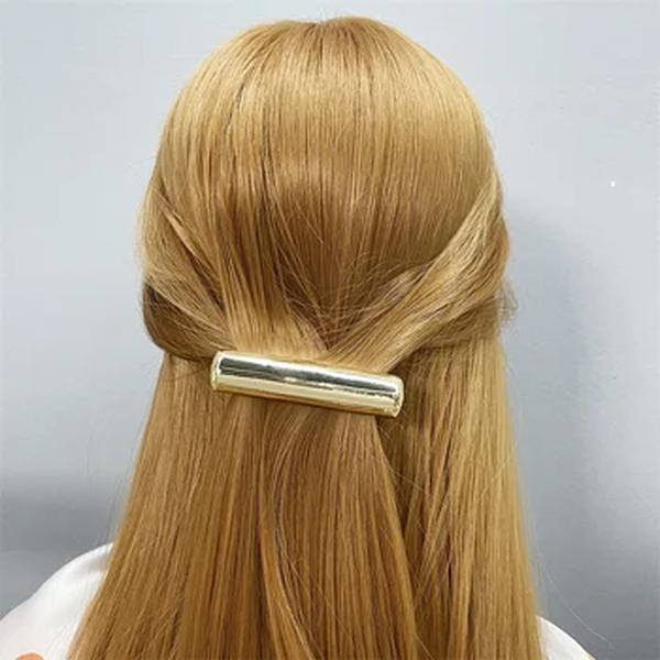 XIALUOKE-Smooth Metal Elastic Cabelo Loop para Mulheres, HairBands para Menina, exclusivo Cabelos, Ponytail Jóias, Acessórios para Cabelo