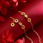 Pulseira de cintura pequena high-end para mulheres, 9999 ouro real, ouro amarelo 24k