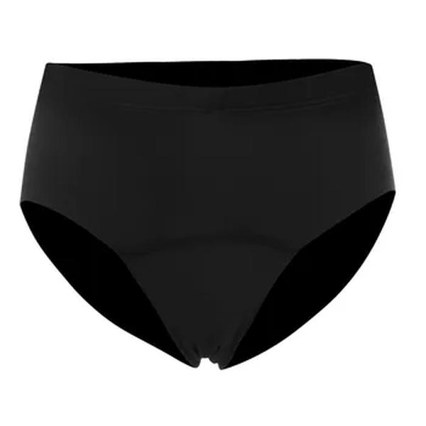 Coverag completo feminino preto cintura alta Bikini Bottoms, maiô básico com cobertura total, maiô de cintura média, fundo básico