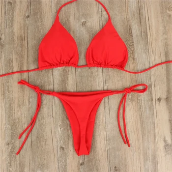 Conjunto de biquíni tanga feminina brasileira, maiô sexy, estilo bandagem, moda banho quente, biquíni de duas peças, 2021