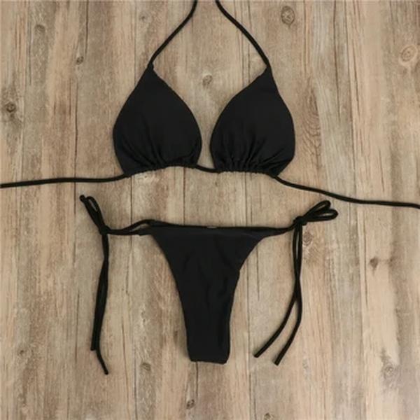 Conjunto de biquíni tanga feminina brasileira, maiô sexy, estilo bandagem, moda banho quente, biquíni de duas peças, 2021