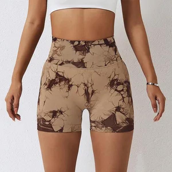 Shorts esportivos sem costura para mulheres, arranhão elástico, cintura alta, push up, controle de barriga, ginástica fitness, treino, calções de ioga, verão