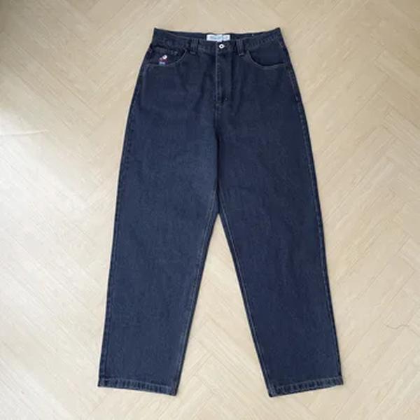 Big Bordado Baggy Jeans para Homens e Mulheres, Calças Denim, Leisure Streetwear, Hot, Boy, Y2K