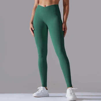Leggings de ioga sem costura para mulheres, leggings de cintura alta, levantamento de quadris, esporte, fitness, corrida