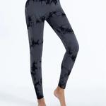 Yoga Leggings Seamless Tie-Dye para Mulheres, Cintura Alta, Camada Base Elástica, Calças Bodyshaping, Moda Ginásio, Senhoras, Novo, 2024