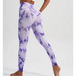 Seamless Tie Dye Yoga Leggings para mulheres, cintura alta Fitness Leggings, nádegas Lifting, exercício, corrida, ciclismo, moda sexy