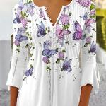 Camisa solta de mangas compridas feminina, blusa casual, elegante, temperamento, feriado, mulheres