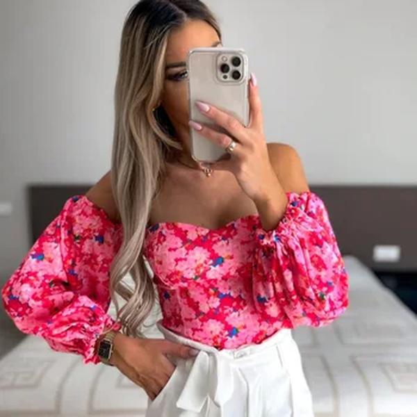 Blusa elegante de chiffon monocromática feminina, manga comprida, decote V, camisa solta, camisa de escritório, tops grandes, casual, Lady, Primavera, Verão, 2023