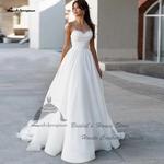 Lakshmigown-vestido de noiva branco com miangas para mulheres, vestidos de casamento sem mangas, linha A, elegante, novo, 2024