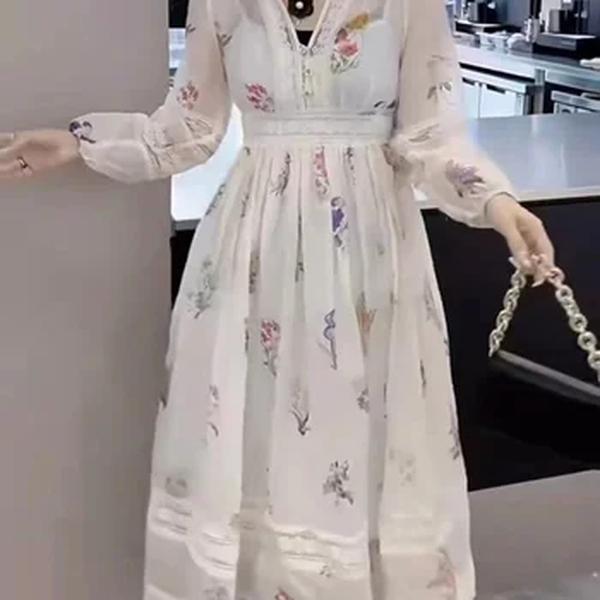 Saia longa rami impressão, Lindo vestido de verão, Rami Print, 2024