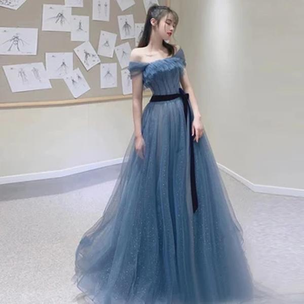 Vestido longo para dama de honra, cor verde e azul, para menina e mulher, estilo princesa, para festa, novo, frete grátis