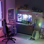 Grande mesa permanente com luzes LED RGB, Gaming Desk, Rising Sit, Stand Up Corner, Computador Home Office, 60"