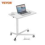 VEVOR-Gás-Spring Altura Ajustável Sit-Stand Secretária com Rodas, Portátil Rolling Laptop Mesa, Carrinho de Computador, Home Office, 28 "-44"