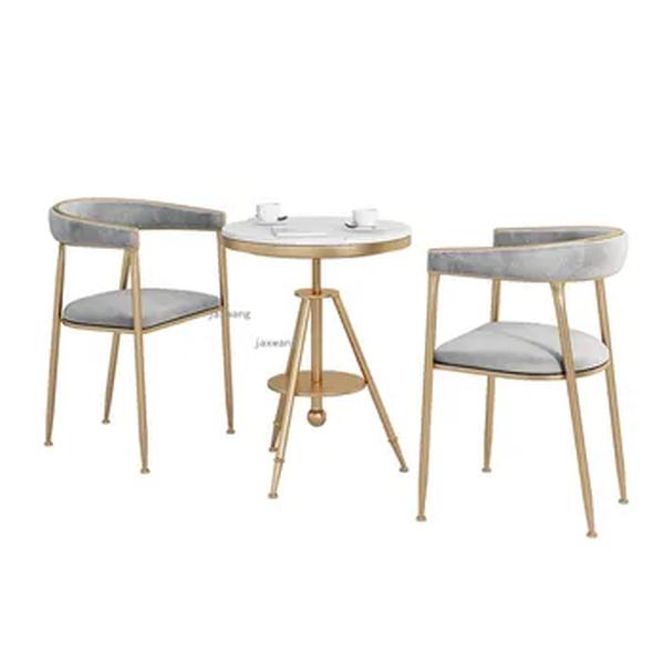 Nordic Light Conjuntos de Sala De Jantar De Luxo Cadeira de Jantar Em Casa Móveis De Cozinha Pequena Combinação de Conjunto De Mesa De Jantar Cadeira de Encosto