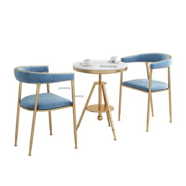 Nordic Light Conjuntos de Sala De Jantar De Luxo Cadeira de Jantar Em Casa Móveis De Cozinha Pequena Combinação de Conjunto De Mesa De Jantar Cadeira de Encosto