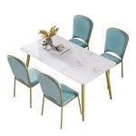 Conjunto de mesa e cadeira estilo nórdico marbledining pequeno apartamento moderno simples retangular mesa de jantar casual طاولة قهوة