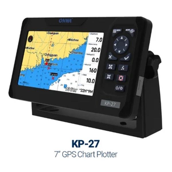 SBAS Marine Navigator com GPS Chart Plotter, Display Função, Navio Boat Support, ONWA KP-27, 7"
