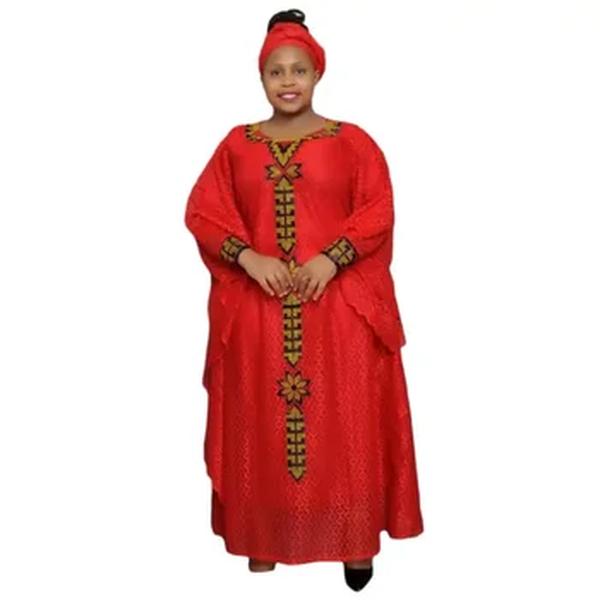 Vestidos africanos para mulheres, Boubou de renda muçulmana, roupas tradicionais africanas Dashiki, roupas de Ankara, vestido de noite com cabeça, 2023