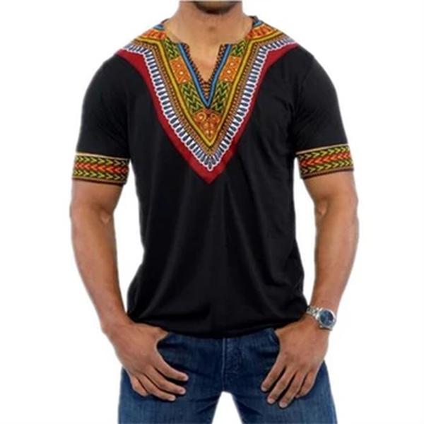 6 cores 2022 moda verão homens topo africano roupas áfrica dashiki vestido impressão rico bazin casual manga curta t camisa para mans