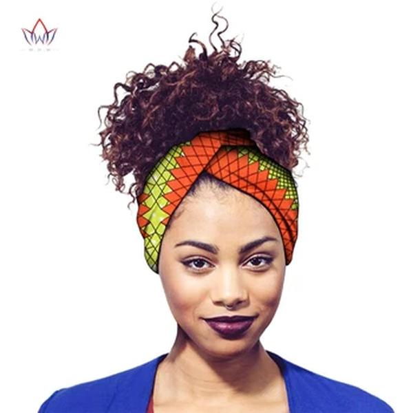 África ancara impressão bandana lenço para mulheres bintarealwax africano algodão headbands moda casual estilo wyb736