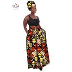 Roupas africanas para mulheres, saia comprida com estampa africana, maxi saias, comprimento no tornozelo, roupas femininas plus size 6xl brw wys8