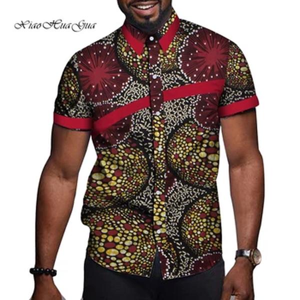 Roupas africanas masculinas com estampa Bazin Riche, tops de festa casual, camisetas de manga curta, camisa dashiki, roupas de ankara, verão, WYN714