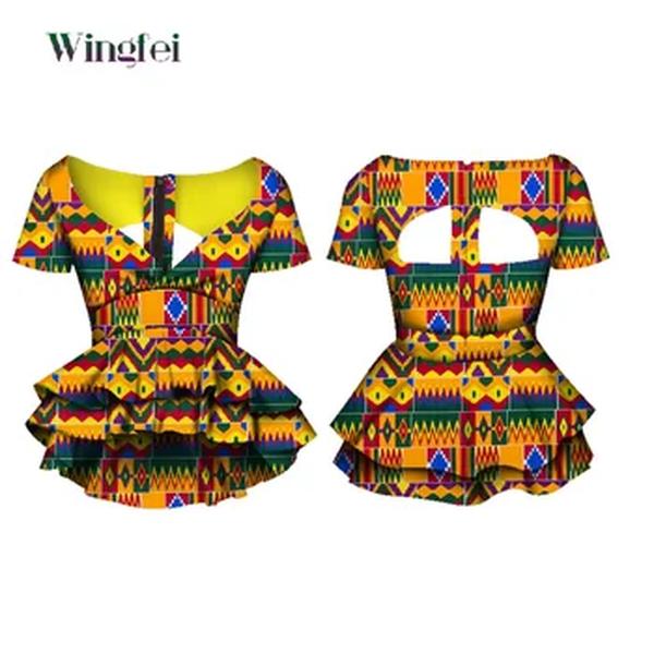 Dashiki africano roupas para mulheres bazin riche sexy com decote em v colheita topo camisas ankara moda roupas africanas wy067