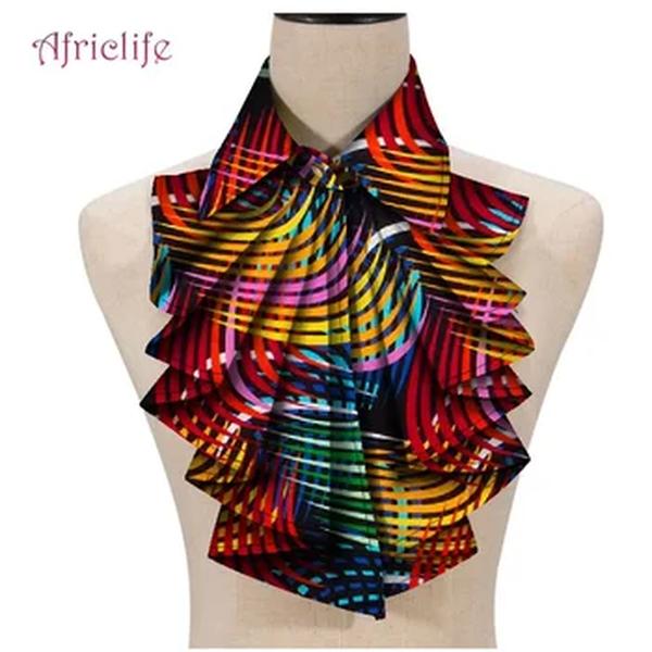 Gravata africana de impressão Ankara para mulheres, tecido Ankara, nova moda, triângulo, Cravat, WYA027