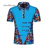 Verão africano camisa para homens africano impressão polo estilo camisa masculina topos de manga curta dos homens africano roupas moda plus size wyn860